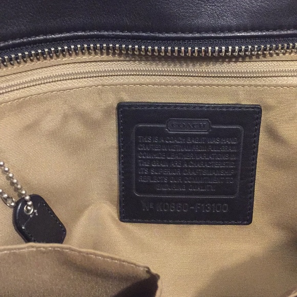 Coach Leather Bag Solid Black Good Used Condition - Picture 5 of 7